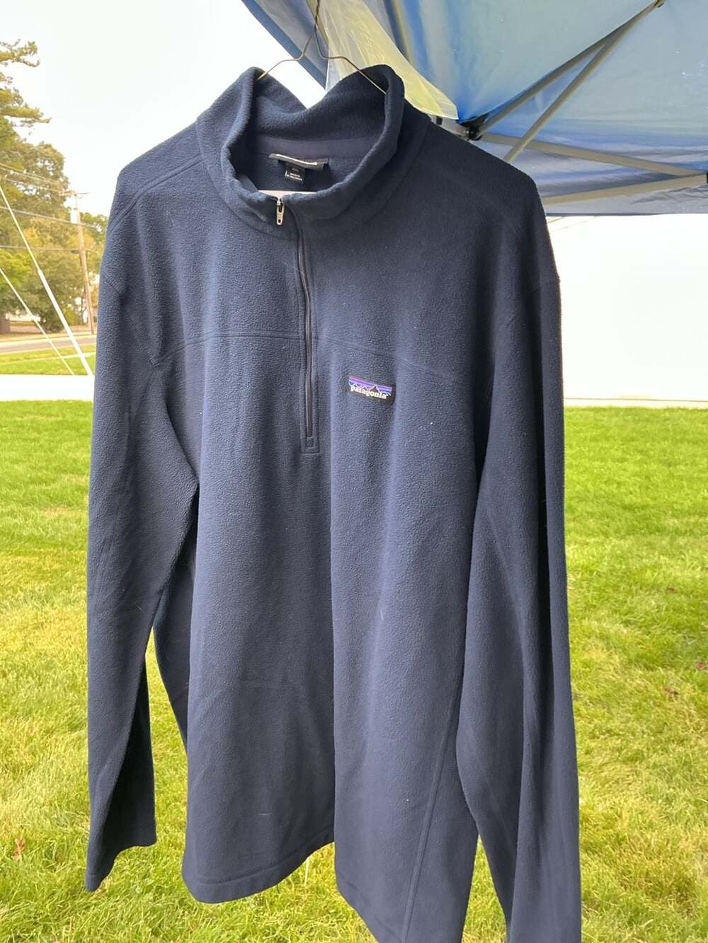 Patagonia 1/4 Zip Fleece Pullover Jacket Size XXL Navy Blue (pp-26)